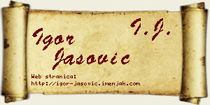 Igor Jašović vizit kartica